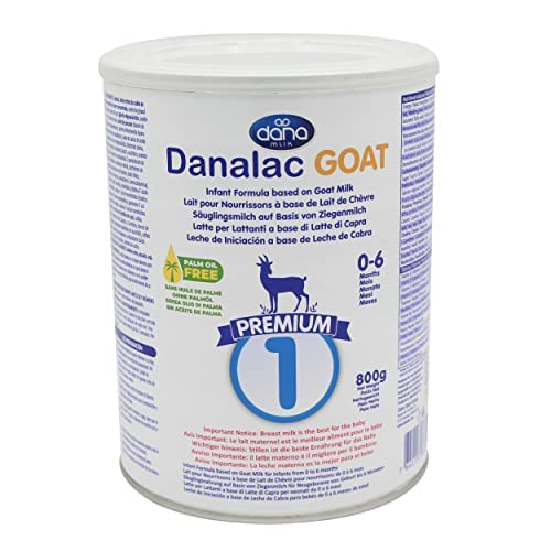 Danalac Goat Milk Infant Formula 800g Stage 1 Baby Milk Powder for Infants and Toddlers Age 0-6 Months (Pack of 1)