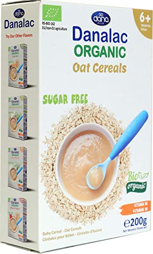 Danalac Organic Oat Baby Cereal 200 Gram Porridge Sugar Free 6 Months Plus