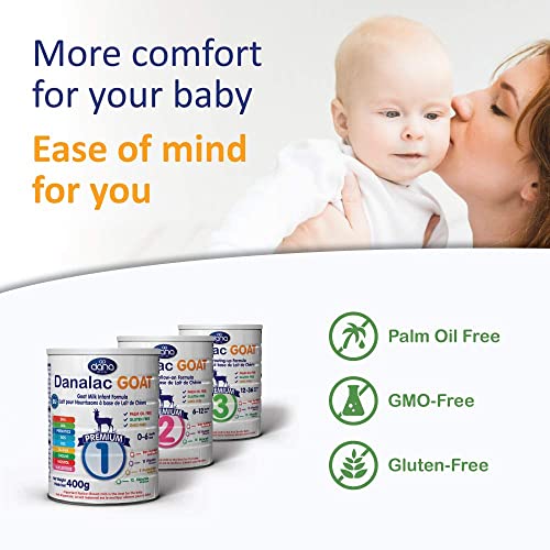 Danalac Goat Milk Infant Formula 400g Stage 1 Baby Milk Powder for Infants and Toddlers Age 0-6 Months (Pack of 1)