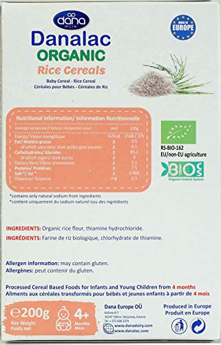DANALAC Organic Baby Cereal Selection Combo Pack 200 Gram Porridge Sugar Free