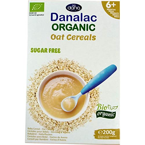 Danalac Organic Oat Baby Cereal 200 Gram Porridge Sugar Free 6 Months Plus