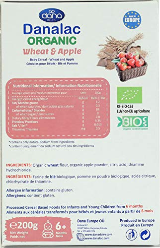 DANALAC Organic Baby Cereal Selection Combo Pack 200 Gram Porridge Sugar Free