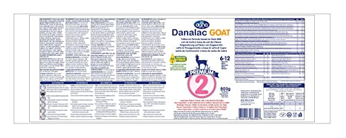 Danalac Goat Milk Follow-On Formula 800g Stage 2 Baby Milk Powder for Infants and Toddlers Age 6-12 Months (Pack of 1)