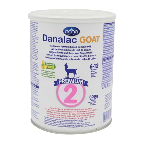 Danalac Goat Milk Follow-On Formula 800g Stage 2 Baby Milk Powder for Infants and Toddlers Age 6-12 Months (Pack of 1)