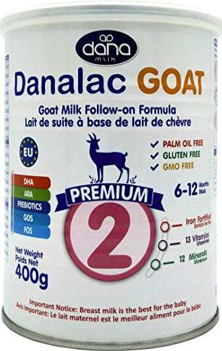 Danalac Goat Milk Follow-On Formula 400g Stage Baby Milk Powder for Infants and Toddlers Age 6-12 Months (Pack of 6)