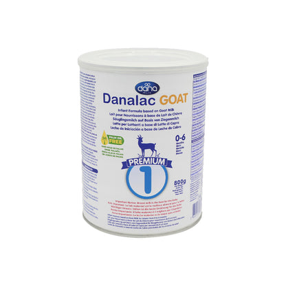 DANALAC Ziegenmilch-Babynahrung, Stufe 1 (0–6 Monate) – 800 Gramm (6er-Pack)
