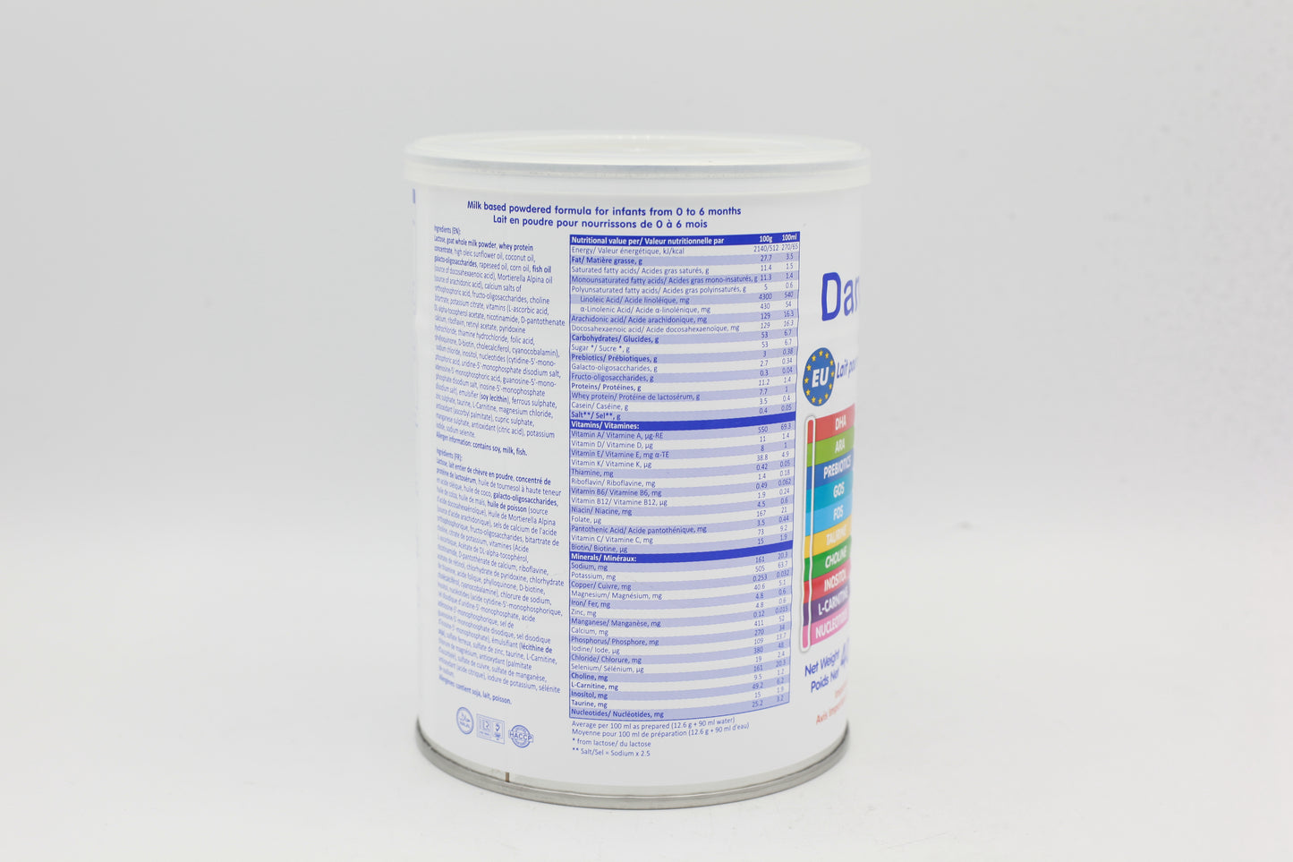 Danalac Goat Milk Infant Formula 400g Stage 1 Baby Milk Powder for Infants and Toddlers Age 0-6 Months (Pack of 1)