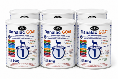 Danalac Goat Milk Infant Formula 800g Stage 1 Baby Milk Powder for Infants and Toddlers Age 0-6 Months (Pack of 6)