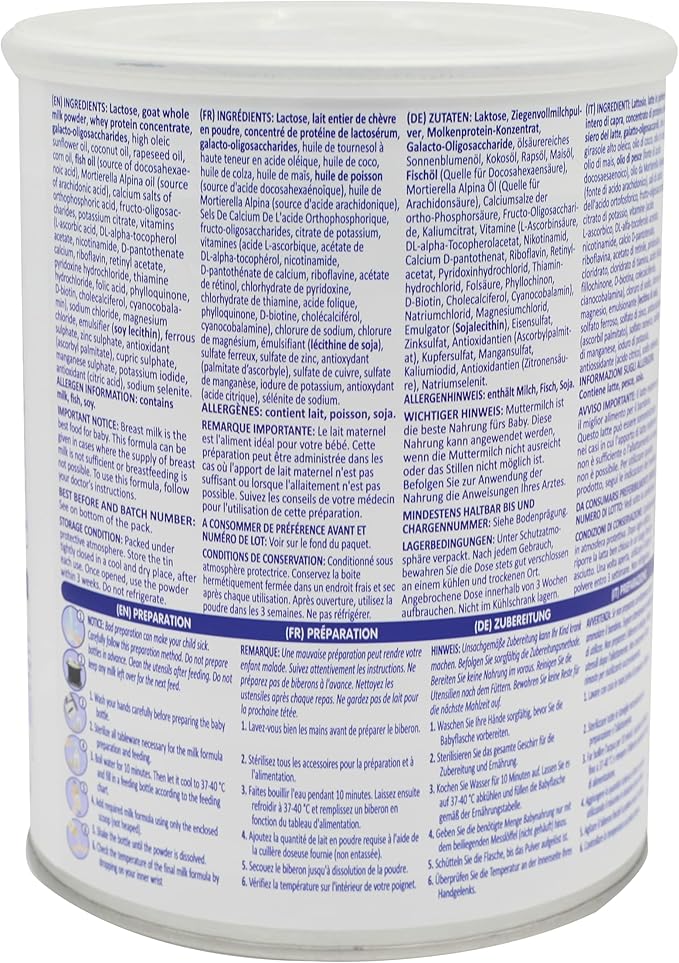 Danalac Goat Milk Follow-On Formula 800g Stage 2 Baby Milk Powder for Infants and Toddlers Age 6-12 Months (Pack of 6)