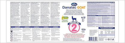 Danalac Goat Milk Follow-On Formula 800g Stage 2 Baby Milk Powder for Infants and Toddlers Age 6-12 Months (Pack of 6)
