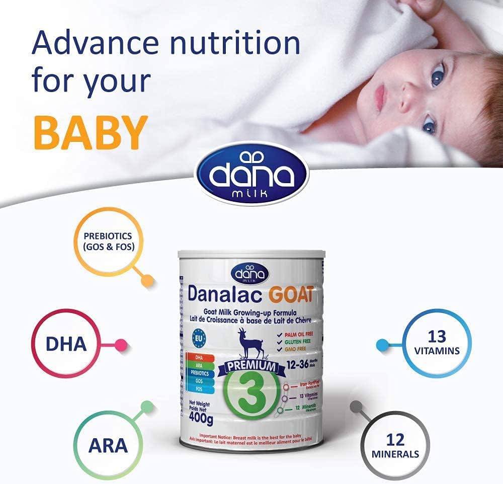 Danalac Goat Milk Growing Up Formula Stage 3 - 800g (Pack of 3)