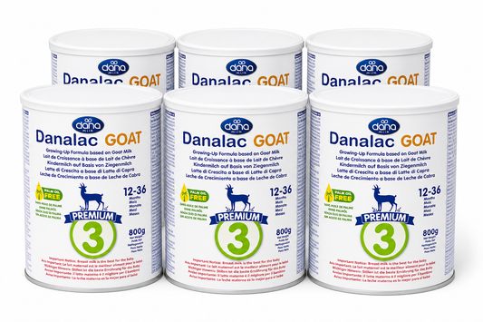 Danalac Goat Milk Growing Up Formula Stage 3 - 800g (Pack of 6)