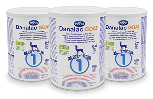 DANALAC Goat Milk Infant Formula Stage 1 - 800 gram, Pack of 3