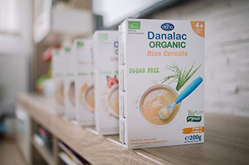 DANALAC Sélection de céréales biologiques pour bébé Pack combiné 200 grammes de bouillie sans sucre
