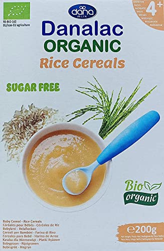 DANALAC Organic Rice Baby Cereal 200 Gram Porridge Sugar Free 4 Months Plus