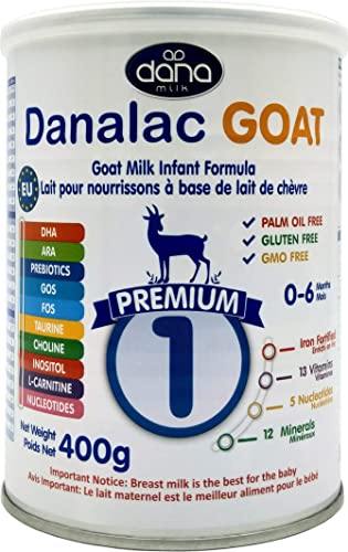 Danalac Advance Goat Milk Infant Formula 400g Stage 1 Baby Milk Powder for Infants and Toddlers Age 0-6 Months (Pack of 1)